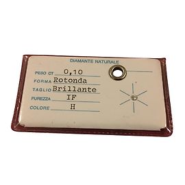 Autre Marque Brincos de ouro branco e diamante natural Branco