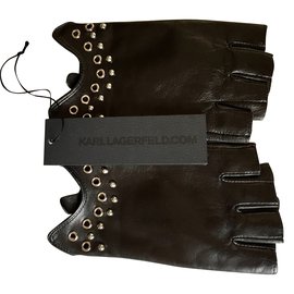Karl Lagerfeld-Gloves-Black