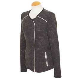 Maison Scotch-zipped jacket-Gris anthracite