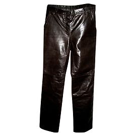 Marc Jacobs Pantaloni di pelle Castagno