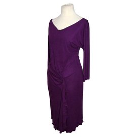 Alberta Ferretti-Jersey dress-Purple