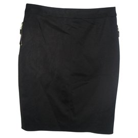 ESCADA Womens Pencil Skirt IT 38 XS W28 Grey Check Virgin Wool BR07 