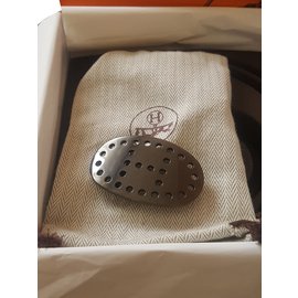 Hermès fivela para cinto Cinza antracite