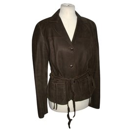Max Mara Leather jacket Brown