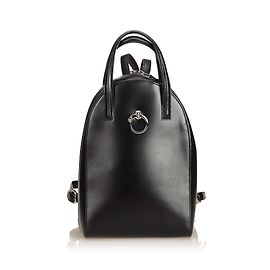 Cartier Mochila de cuero de Panthere Negro