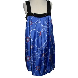 Tibi-Silk dress-Blue