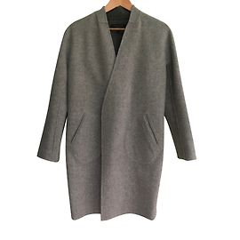 Rag & Bone Abrigo de lana reversible Gris Gris Gris antracita