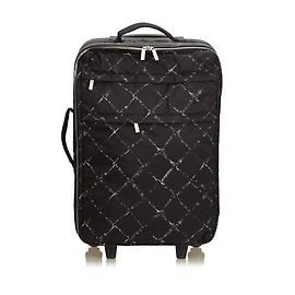 Chanel Vecchio carrello da viaggio Nero Bianco
