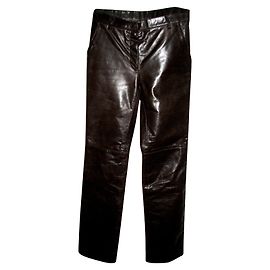 Marc Jacobs Pantalon en cuir Chataigne