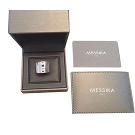 Messika-Anel de Diamante em Ouro Branco 18k-Prata