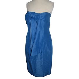 Hugo Boss Strapless cocktail dress Blue