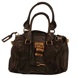 Chloé Paddington leather handbag chocolate brown Chocolate Dark brown