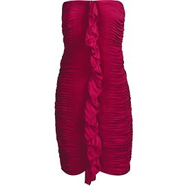 Diane Von Furstenberg Fermina Bandeau-Kleid in Rot Bordeaux