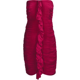 Diane Von Furstenberg-Fermina Bandeau robe rouge-Bordeaux