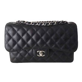 SACO CLÁSSICO DO CHANEL DO GM Preto