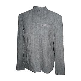 Oscar de la Renta Grey Wool Blend Jacket Grey