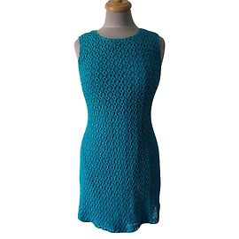 Vestido de encaje turquesa Dkny Turquesa