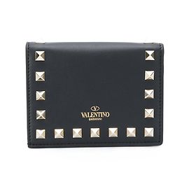 Valentino Garavani Cartera compacta de rockstud Negro