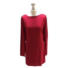 Halston Heritage Wool Cape Mini Dress Dark Red Dark red