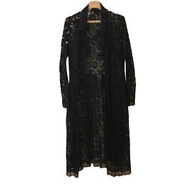 La Perla Black Lace Overcoat Black