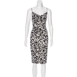 Diane Von Furstenberg-Kleid Anette Vintage Neuauflage-Schwarz,Weiß