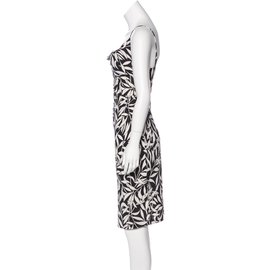 Diane Von Furstenberg-Ristampa vintage di Dress Anette-Nero,Bianco