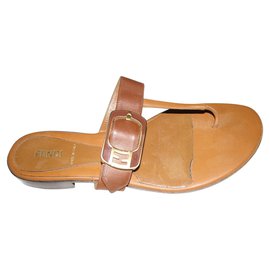 Fendi-Sandales-Marron