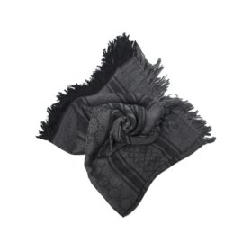 Gucci-stola lana e seta nuova grigio e nera-Nero,Grigio antracite