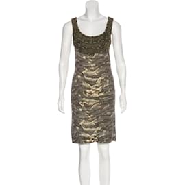 Diane Von Furstenberg-Agla Kleid mit Perlen-Khaki
