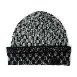 Chanel Black grey silver cashmere Black