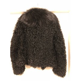Lanvin-Short fur jacket-Black