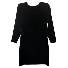 Yves Saint Laurent-velvet dress-Black