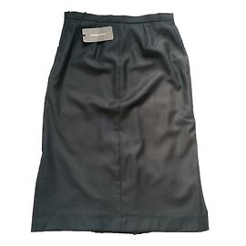 Falda recta de lana negra Bottega Veneta Negro