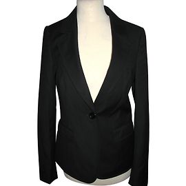 Ted Baker Schwarzer Blazer aus Baumwolle Größe 2 Schwarz