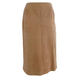 Michael Kors-Suede Patchwork Skirt-Other