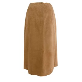 Michael Kors-Suede Patchwork Skirt-Other