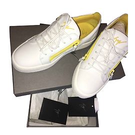 Baskets Giuseppe Zanotti en cuir blanc Blanc
