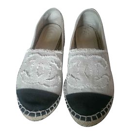 Chanel Espadrilles Black Beige