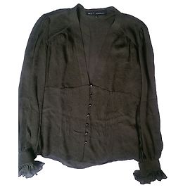 Barbara Bui Silk Blouse Khaki Khaki