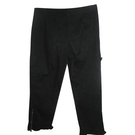 Moschino Cheap And Chic-Pantalon recortado-Negro