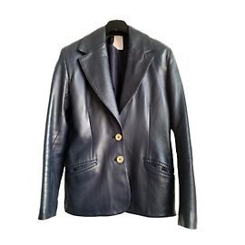 Loewe Chaqueta de cuero Azul