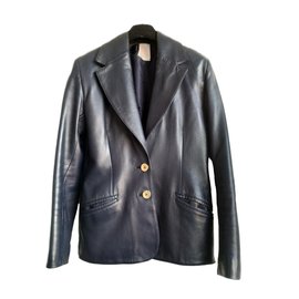 Loewe Leather jacket Blue