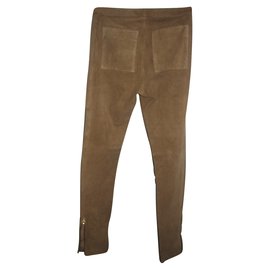 Manoush-Pantalones de gamuza-Beige