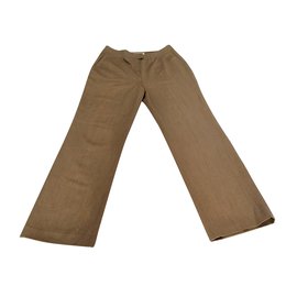 Chloé-Colección de pantalones de lana-Castaño