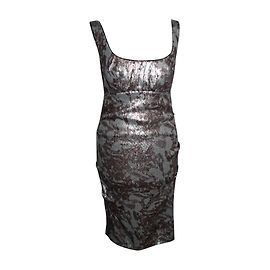 Nicole Miller Kleid mit Pailletten Metallisch