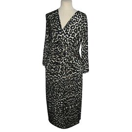 Robe Escada Imprimé Léopard en Jersey de Viscose Marron Marron Imprimé léopard