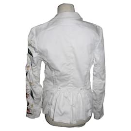 Diane Von Furstenberg-Embroidered blazer-White