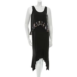 Robe midi sans manches noire Perri Diane Von Furstenberg Noir
