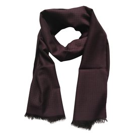 Loewe-Linked wine scarf-Dark red