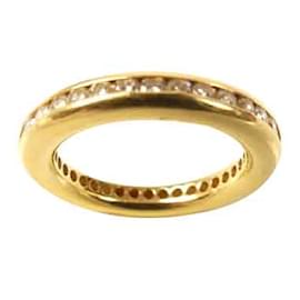 Autre Marque-18K Yellow Gold Wedding Ring Full Diamond Watch-Golden